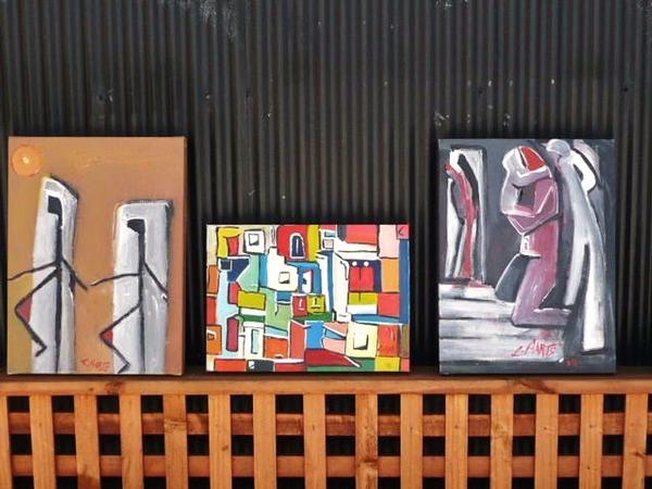 '3 paintings' by Leon Aarts